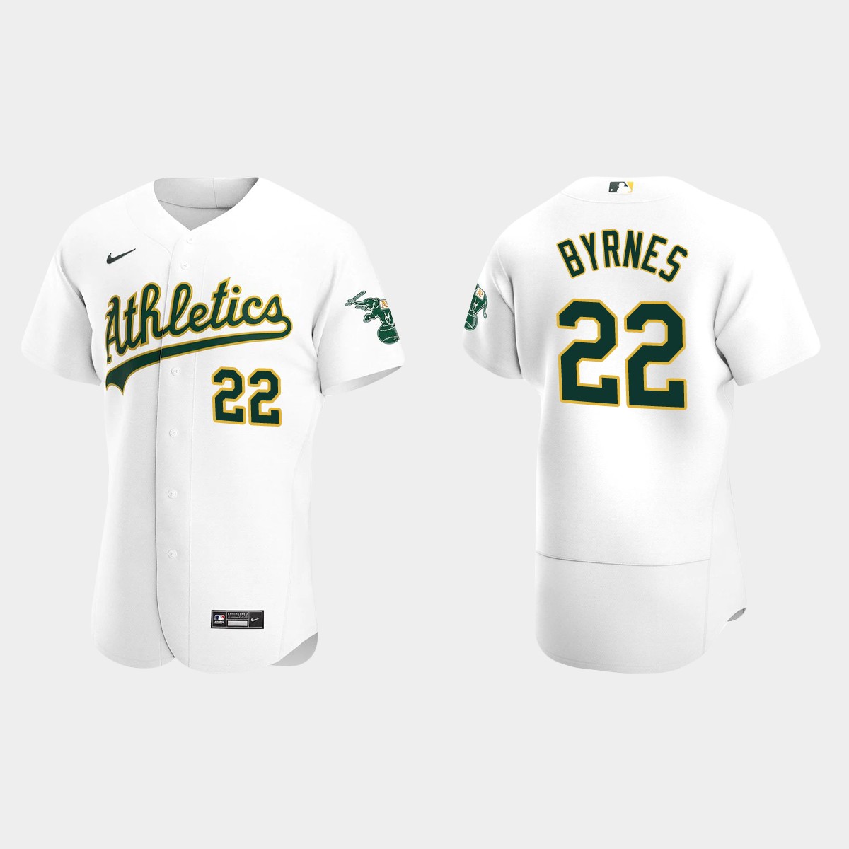 Men's Oakland Athletics Eric Byrnes White Retired Player Jersey