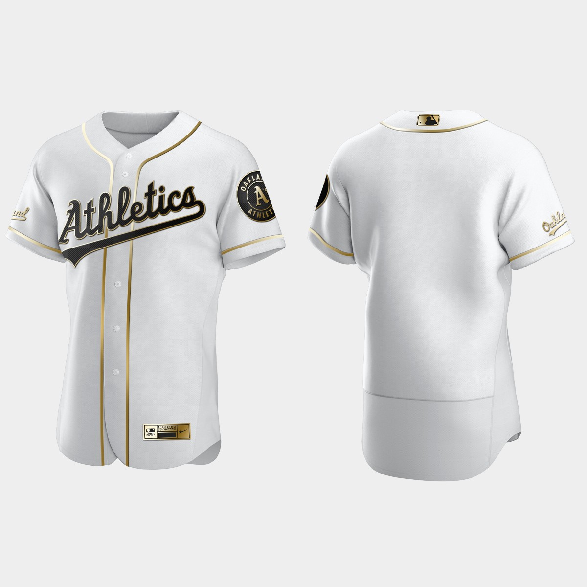 Men's Oakland Athletics Golden Edition Jersey - White