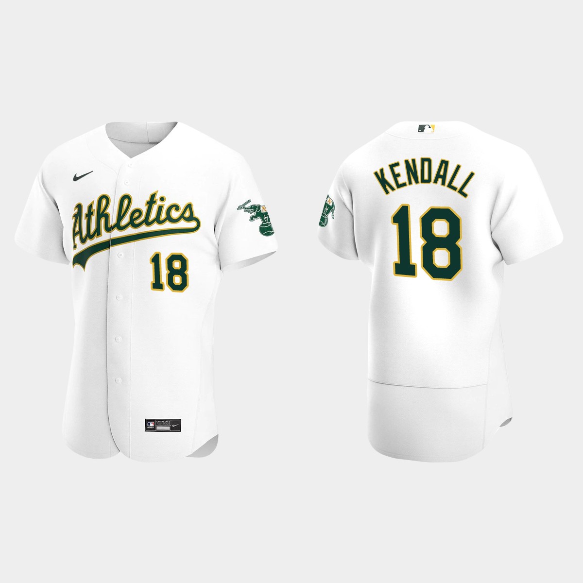 Men's Oakland Athletics Jason Kendall White Retired Player Jersey