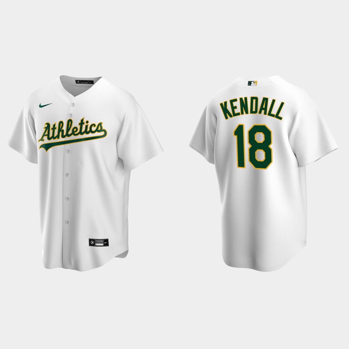 Men's Oakland Athletics Jason Kendall White Retired Player Jersey