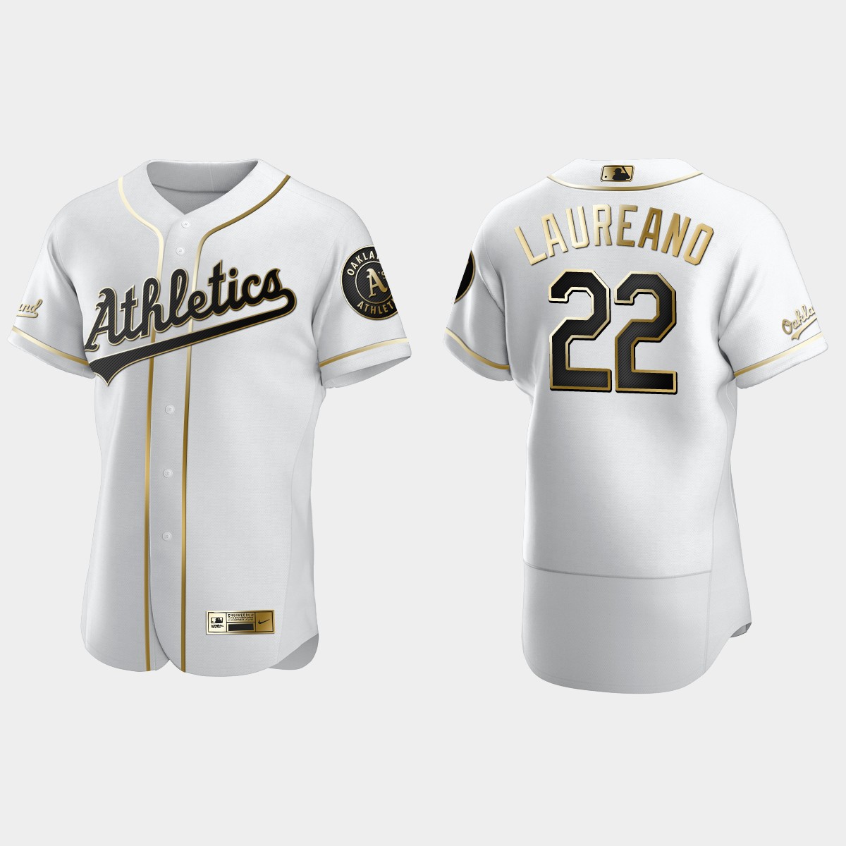 Men's Oakland Athletics Ramon Laureano Golden Edition Jersey - White