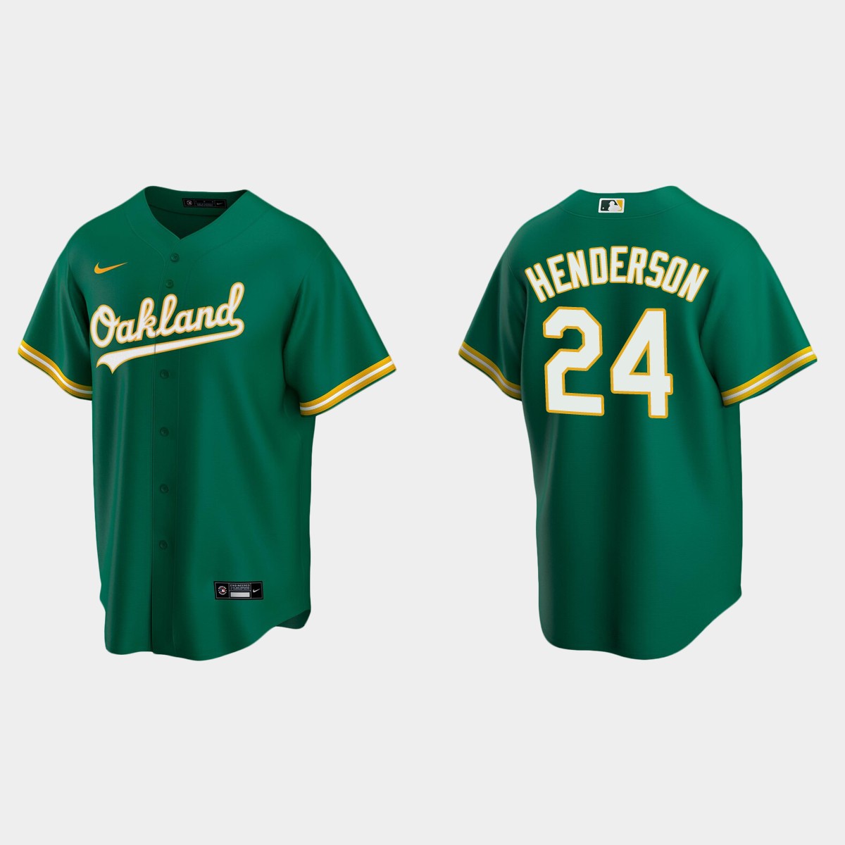 Men's Oakland Athletics Rickey Henderson Alternate Jersey - Green