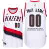 Mens Portland Trail Blazers Home White Custom Message Jersey