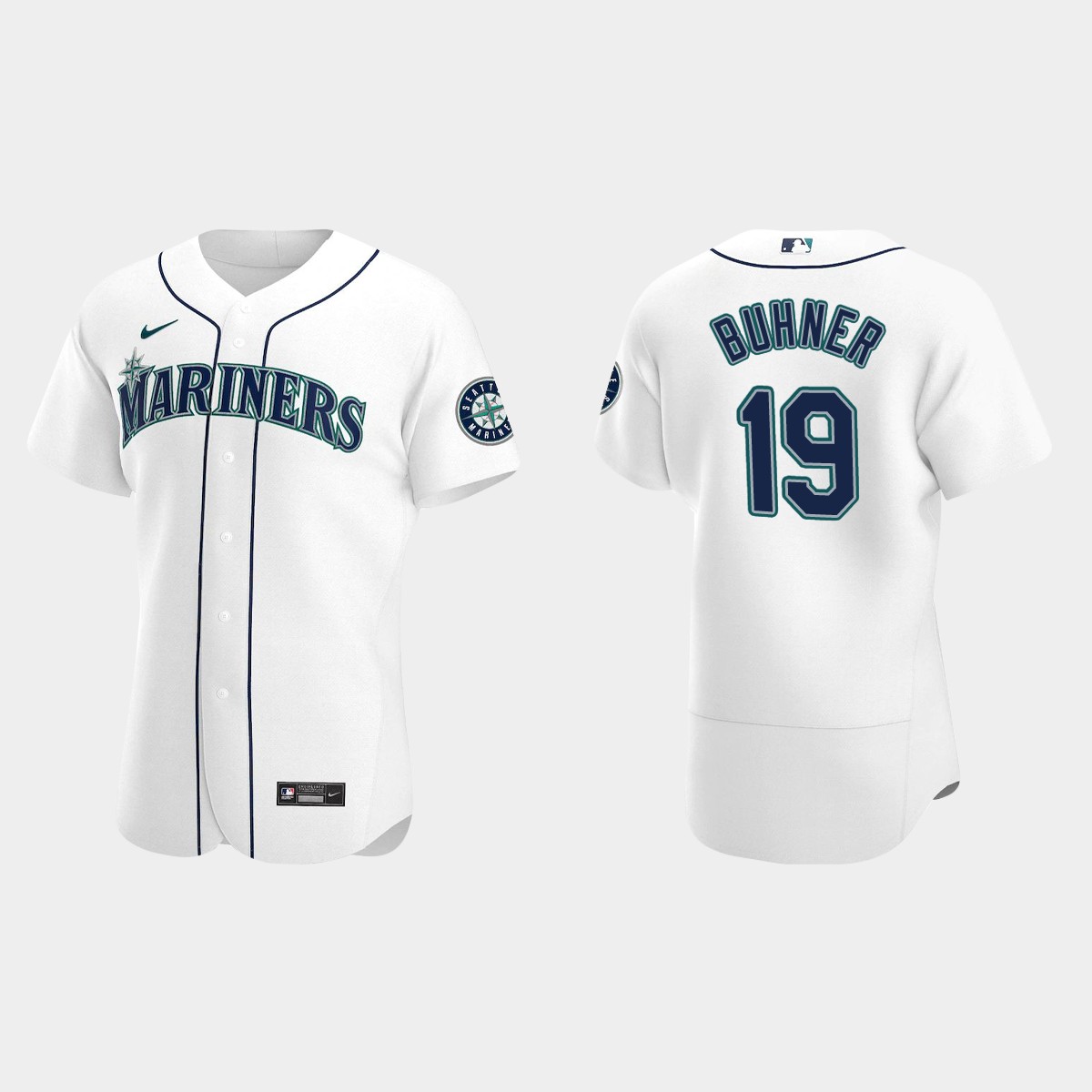 Men's Seattle Mariners Jay Buhner White Retired Player Jersey