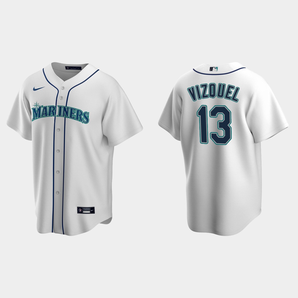 Men's Seattle Mariners Omar Vizquel White Retired Player Jersey
