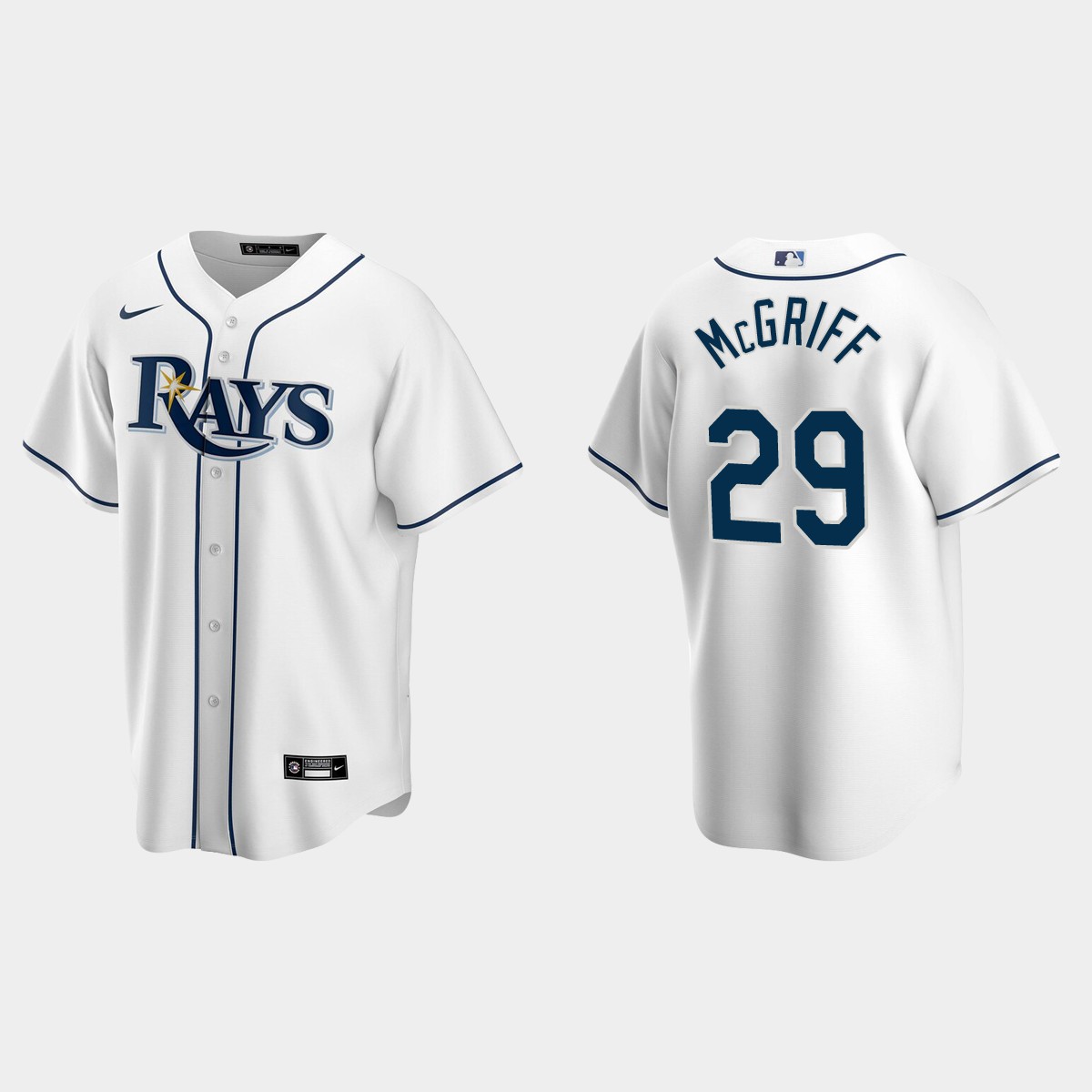 Men's Tampa Bay Rays Fred McGriff White Retired Player Jersey