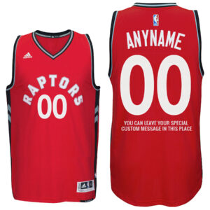 Mens Toronto Raptors Road Red Custom Message Jersey