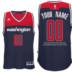 Mens Washington Wizards Alternate Navy Custom Message Jersey