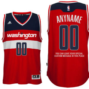 Mens Washington Wizards Road Red Custom Message Jersey