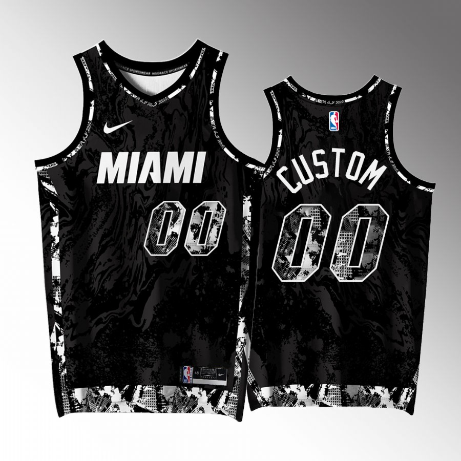 Miami Heat #00 Custom FTX Arena Black Jersey Exclusive Edition