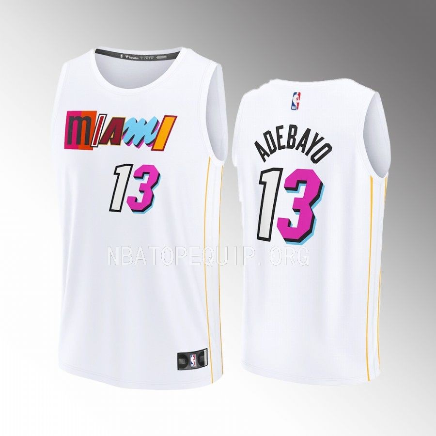 Miami Heat #13 Bam Adebayo City Edition Jersey Fastbreak White