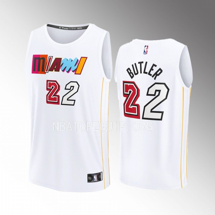 Miami Heat #22 Jimmy Butler City Edition Jersey Fastbreak White