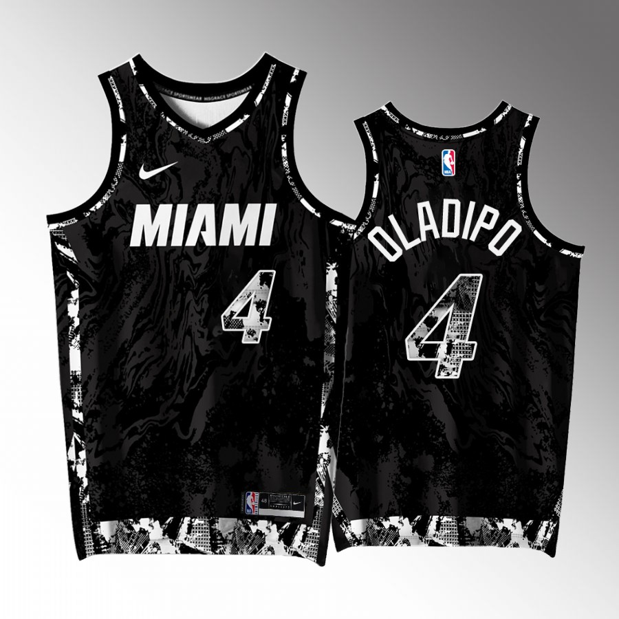 Miami Heat #4 Victor Oladipo FTX Arena Black Jersey Exclusive Edition