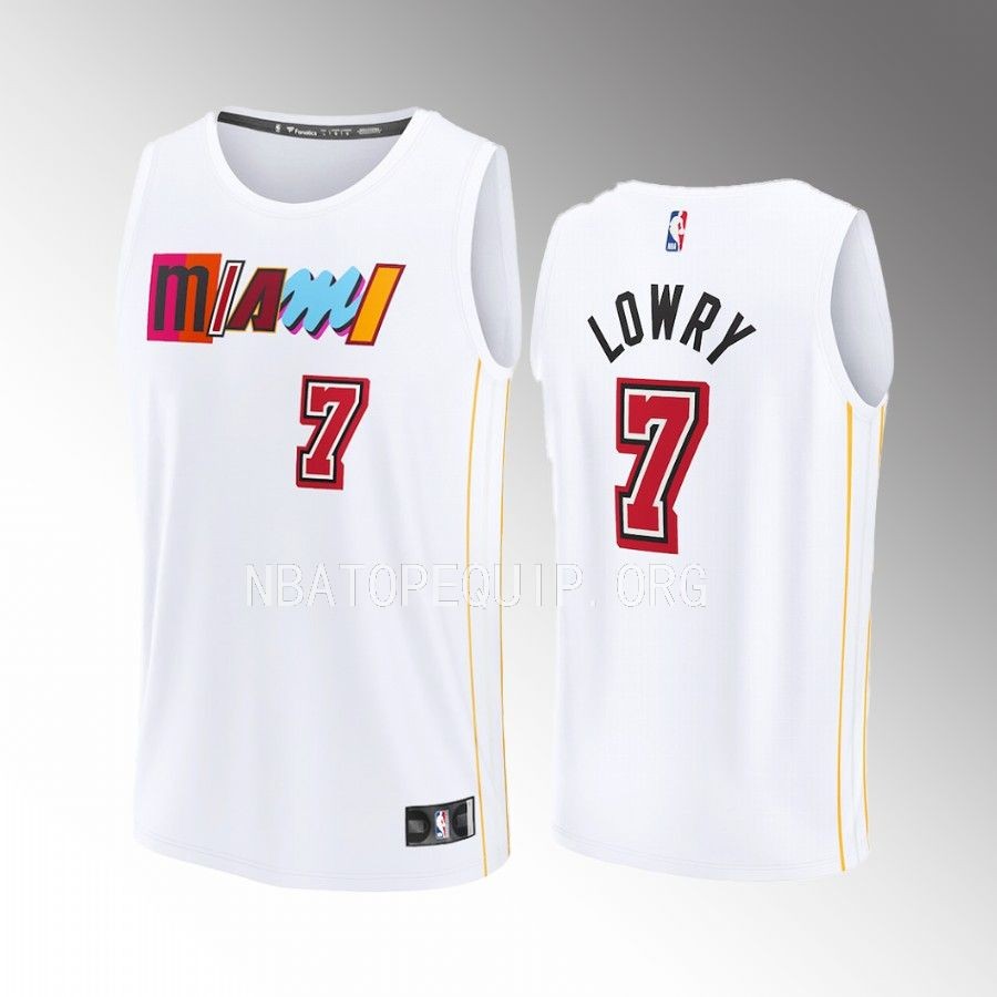 Miami Heat #7 Kyle Lowry City Edition Jersey Fastbreak White