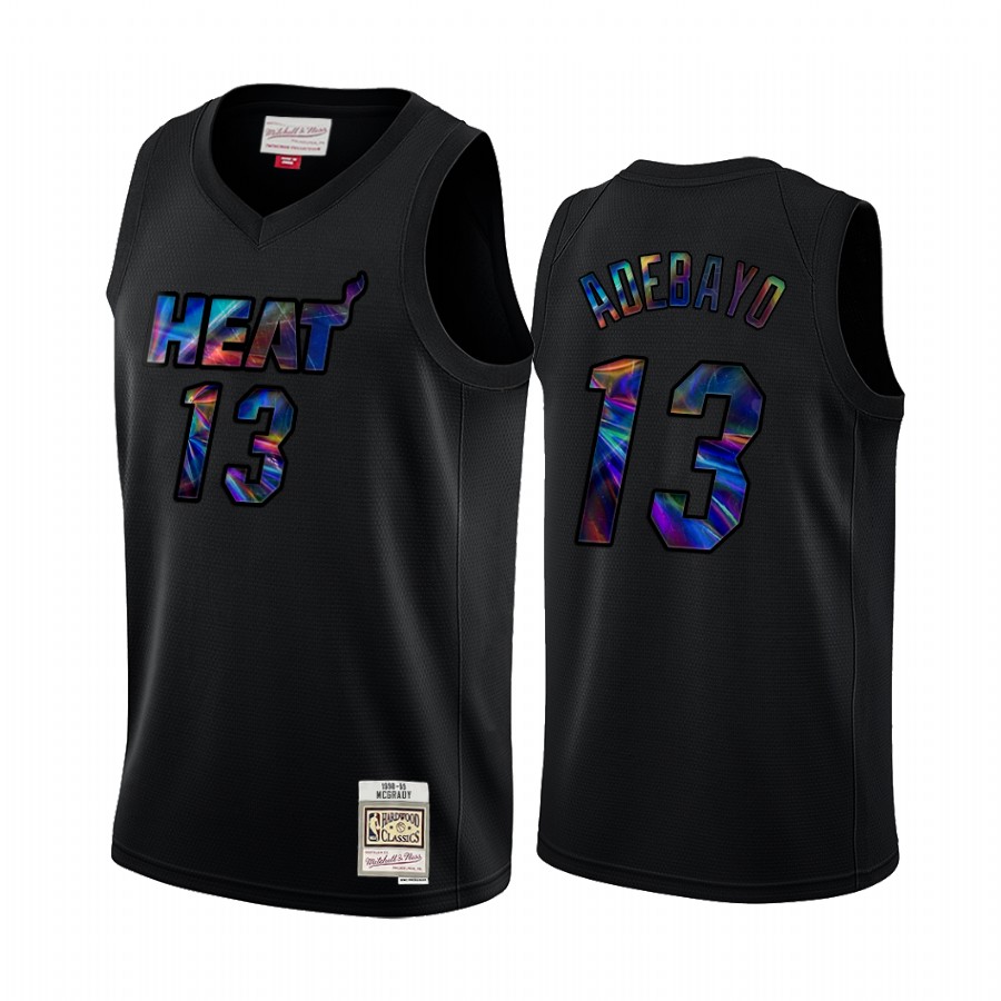 Miami Heat Bam Adebayo #13 Jersey Iridescent HWC Limited Black Holographic