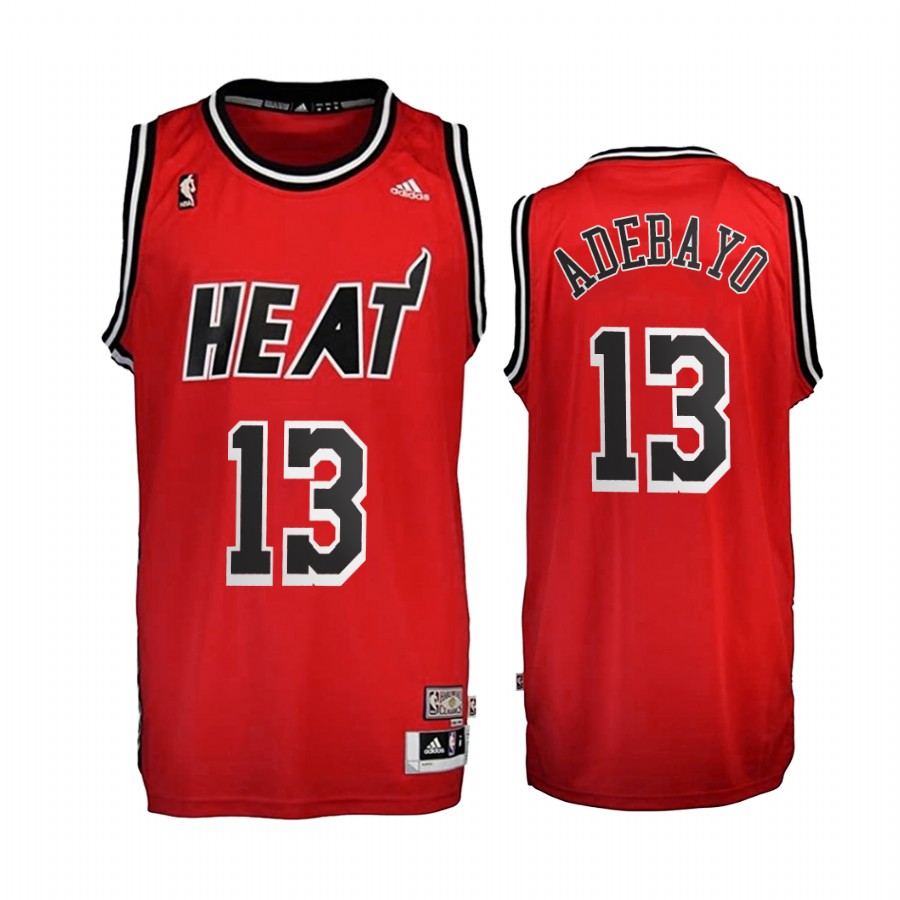 Miami Heat Bam Adebayo #13 Red Hardwood Classics Jersey