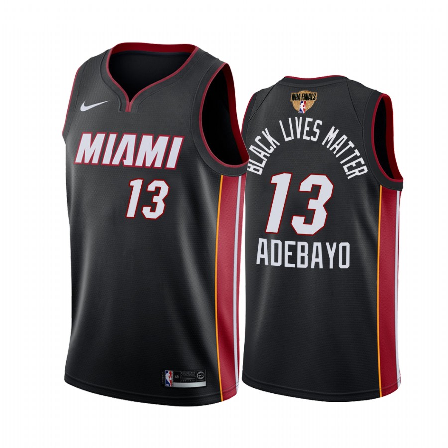 Miami Heat Bam Adebayo Eastern Conference Champs Black Jersey Social Justice BLM