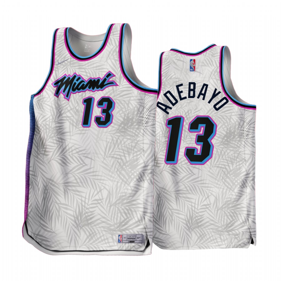 Miami Heat Bam Adebayo Earned Edition White #13 Jersey
