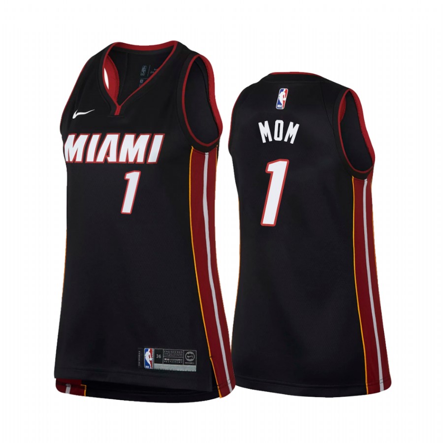 Miami Heat Black NO.1 Mom Jersey Mothers Day Women