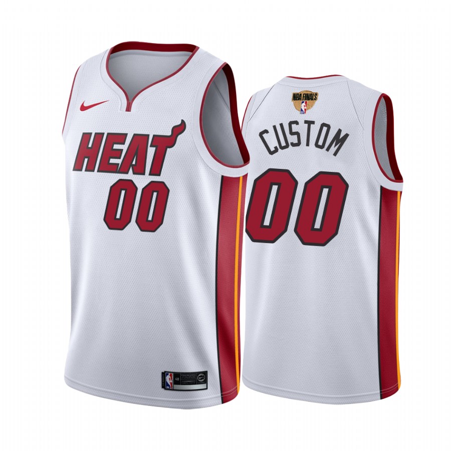 Miami Heat Custom Finals Bound White Jersey Association Edition