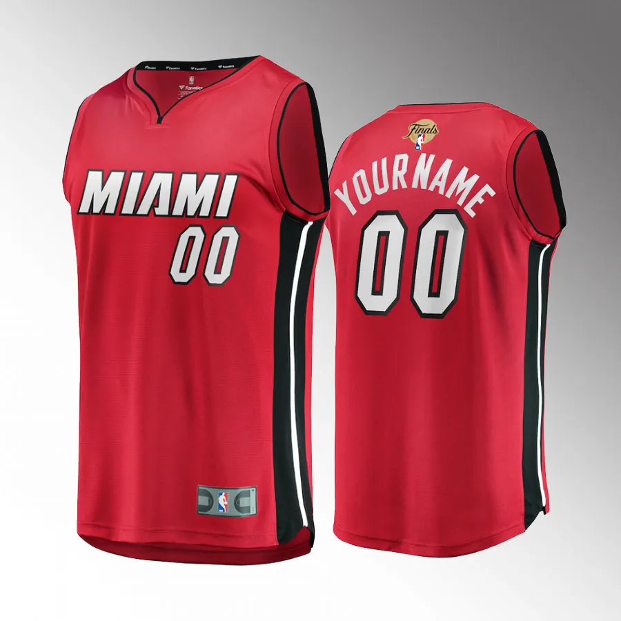 Miami Heat Custom Finals Youth Red Jersey #00 Fastbreak Player