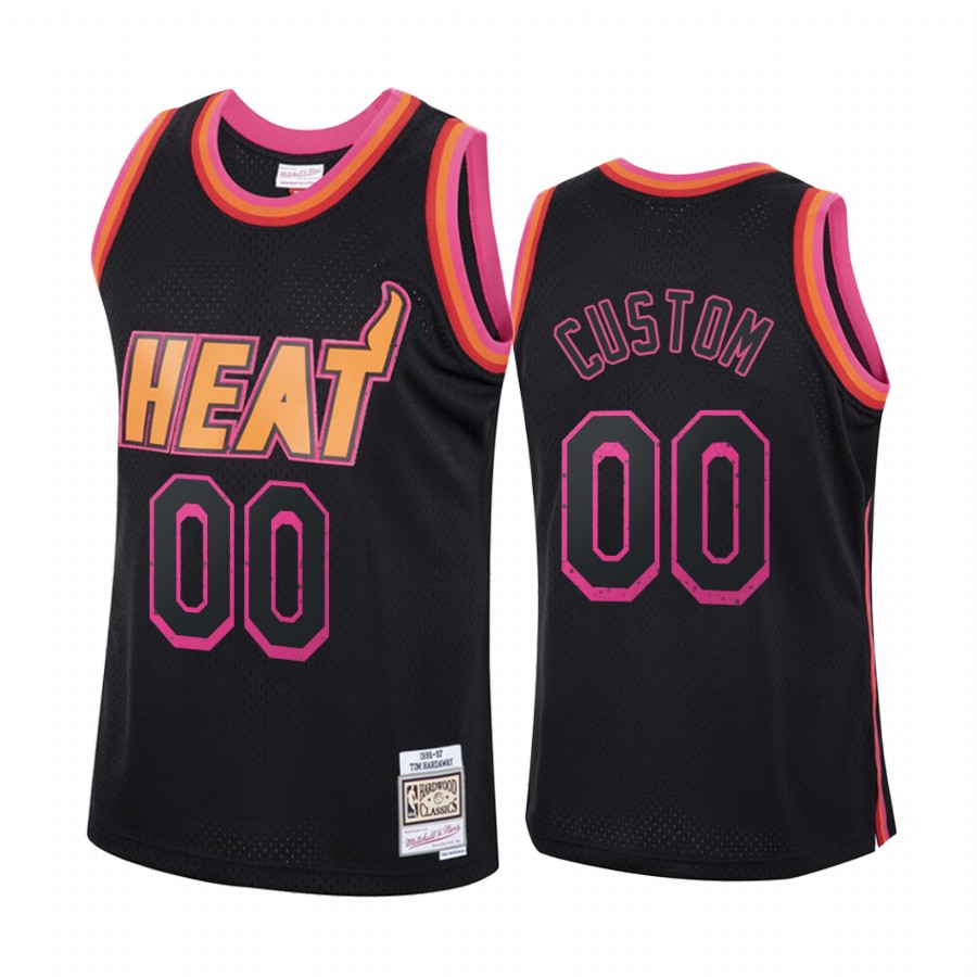 Miami Heat Custom Black Rings Collection HWC Jersey #00