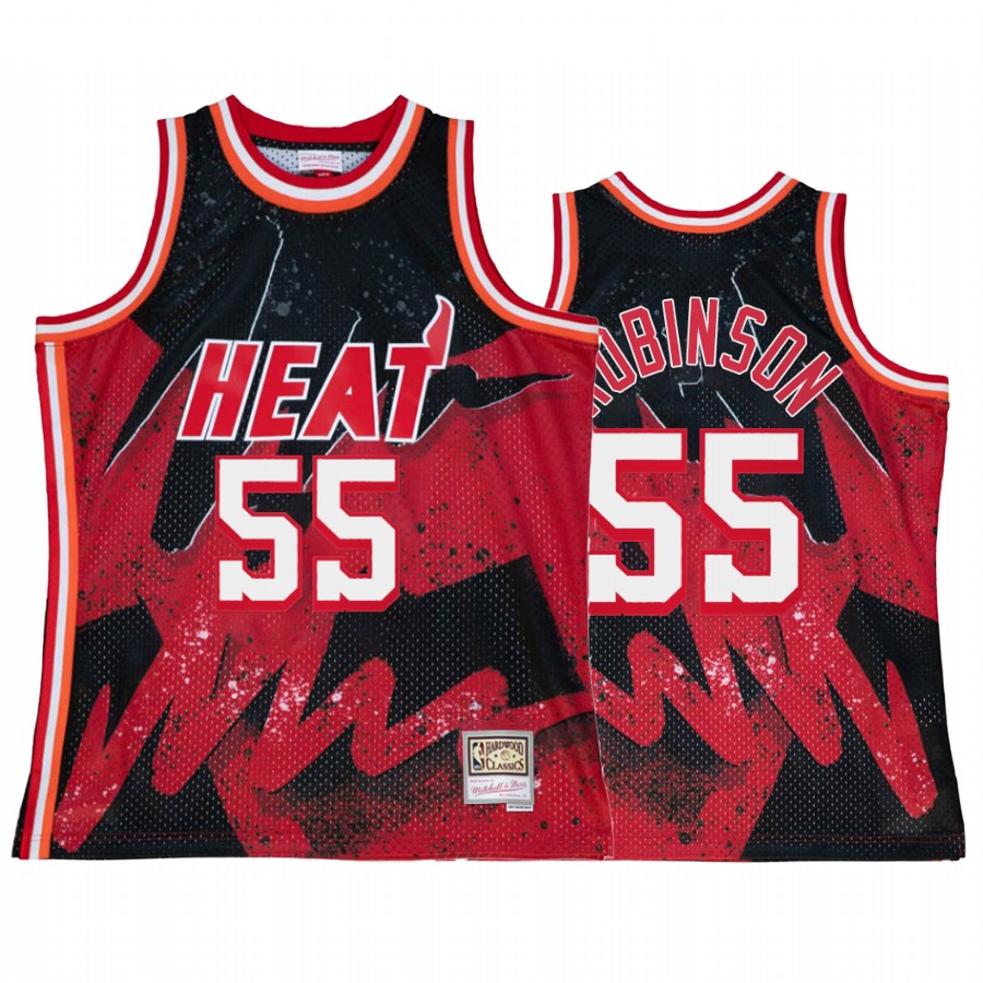 Miami Heat Duncan Robinson Hyper Hoop #55 Red Throwback 90s Jersey