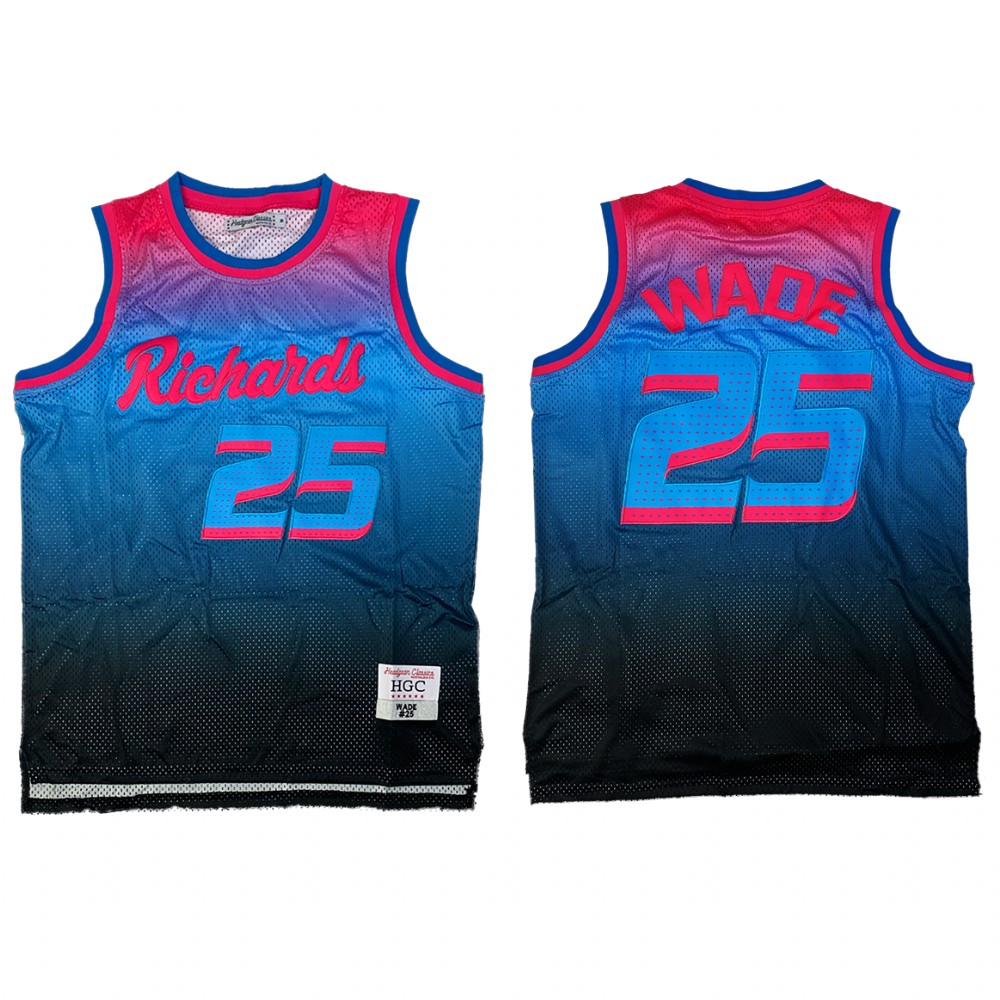Miami Heat Dwayne Wade Blue City Richards High School Jersey