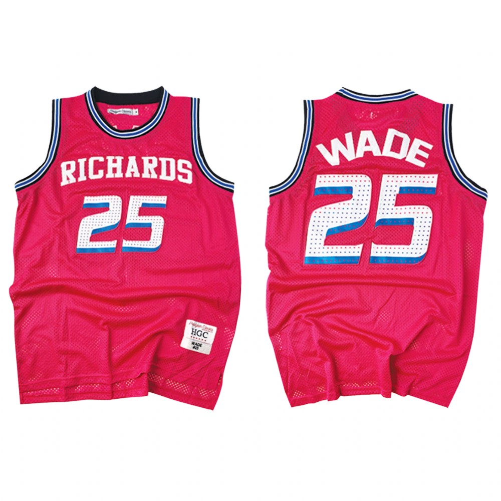 Miami Heat Dwayne Wade Pink Richards High School Jersey
