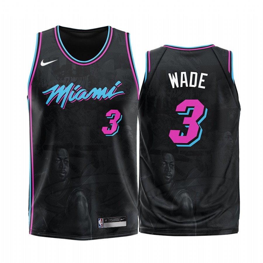 Miami Heat Dwyane Wade #3 Black Fashion Edition Jersey