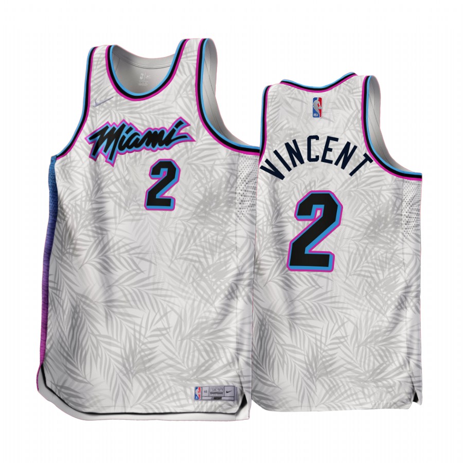 Miami Heat Gabe Vincent Earned Edition White #2 Jersey