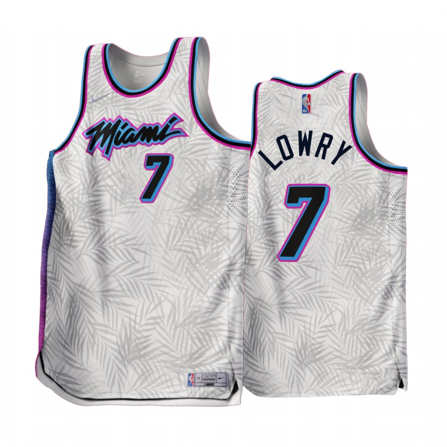 Miami Heat Kyle Lowry Earned Edition White #7 Jersey