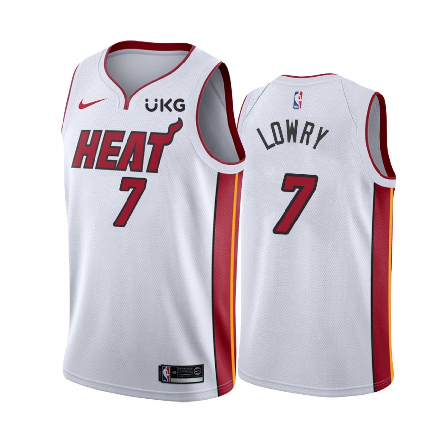 Miami Heat Kyle Lowry #7 White Association Edition Jersey