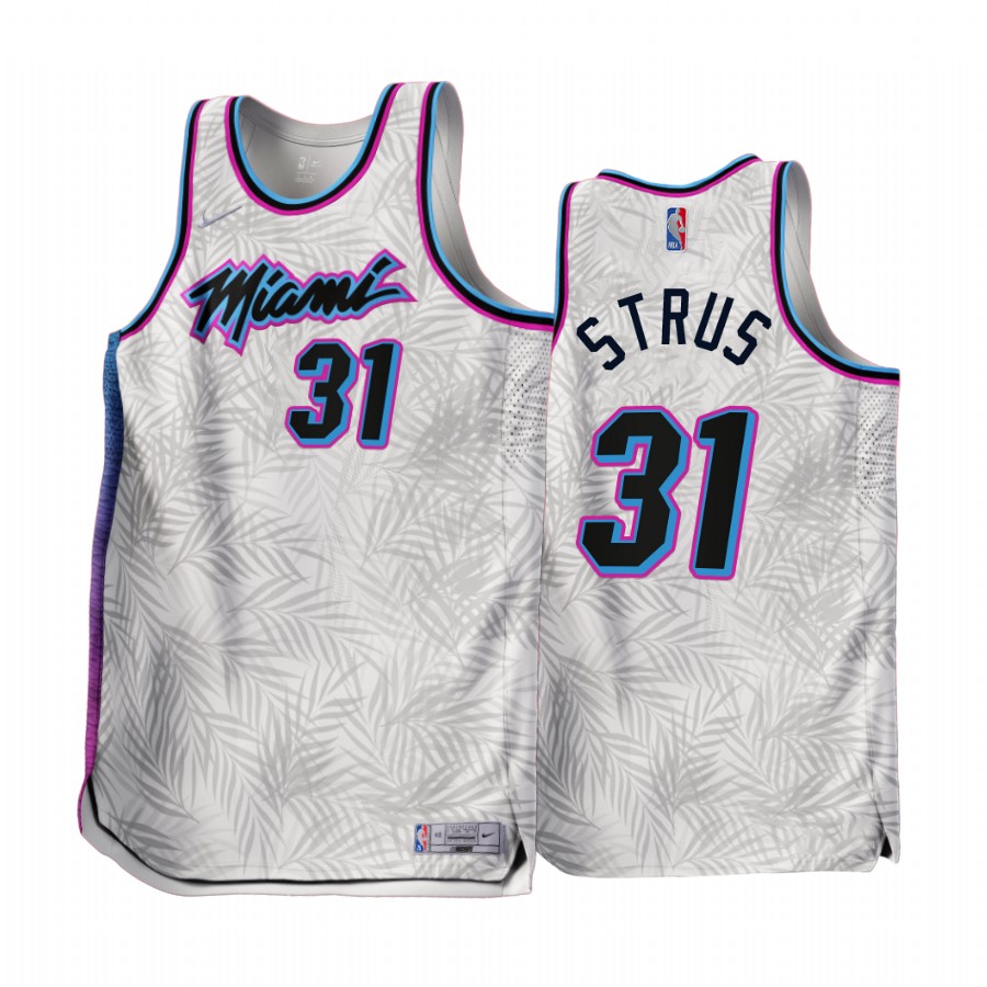 Miami Heat Max Strus Earned Edition White #31 Jersey