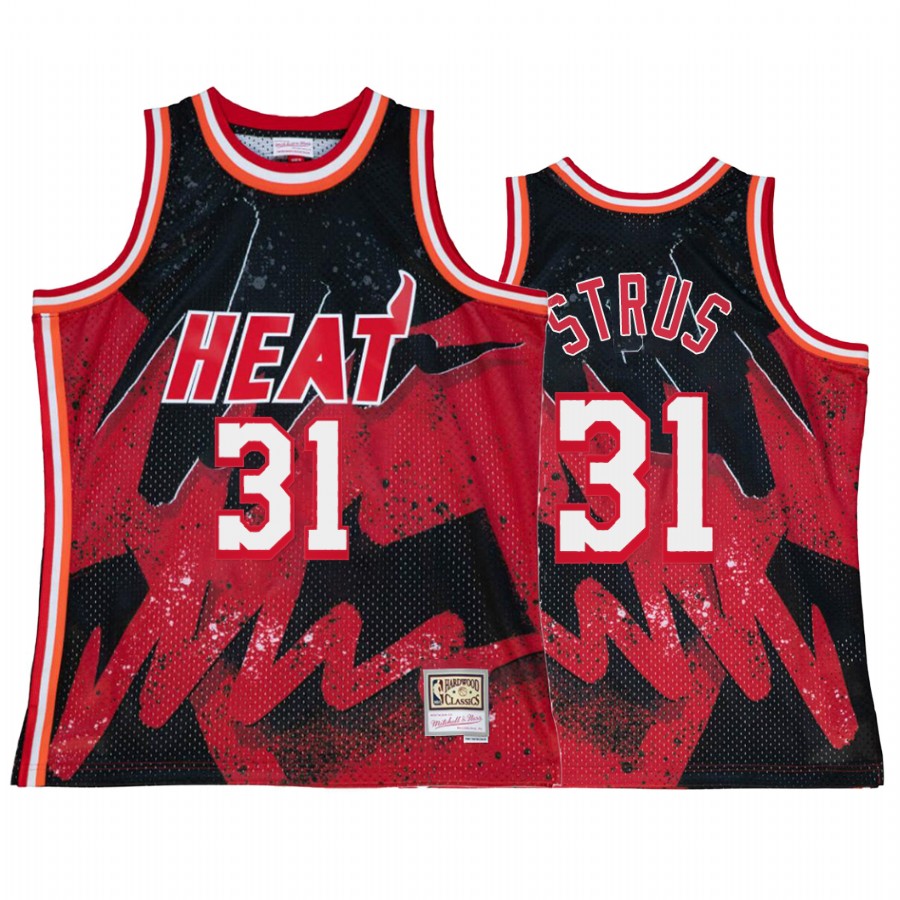 Miami Heat Max Strus Hyper Hoop #31 Red Throwback 90s Jersey