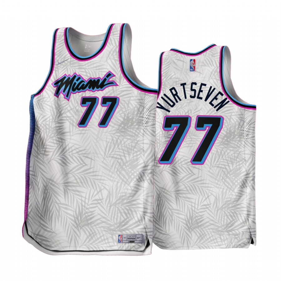Miami Heat Omer Yurtseven Earned Edition White #77 Jersey