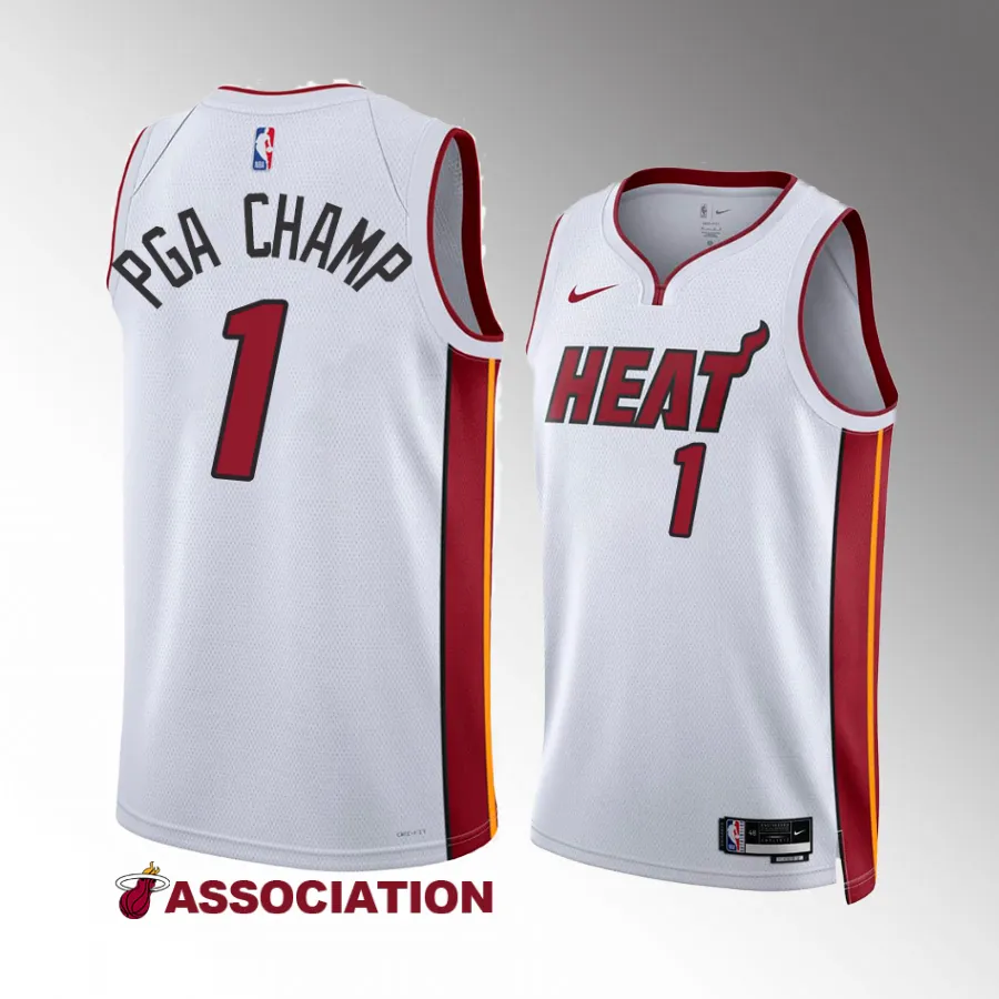 Miami Heat PGA Champ White #1 Jersey Commemorative