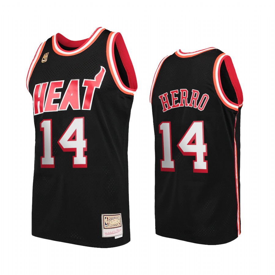 Miami Heat Tyler Herro #14 Black Hardwood Classics Jersey