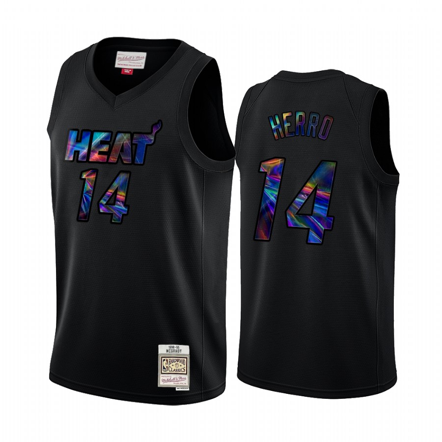 Miami Heat Tyler Herro #14 Jersey Iridescent HWC Limited Black Holographic