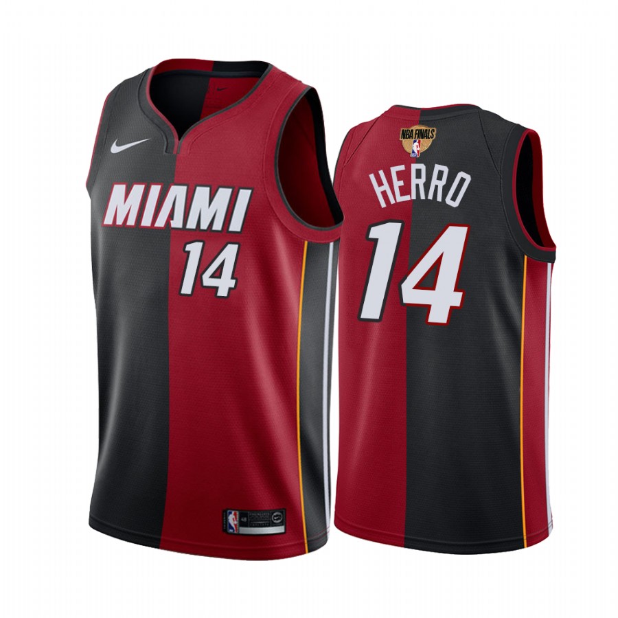 Miami Heat Tyler Herro Finals Bound Red Black Jersey Split Special Edition