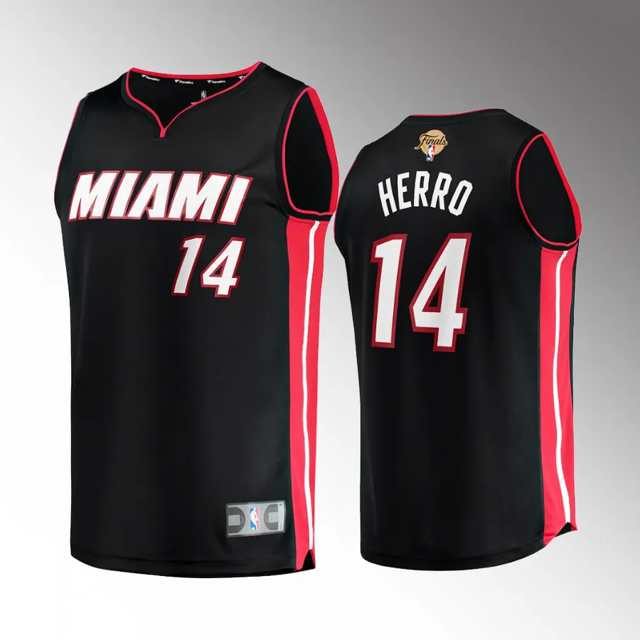 Miami Heat Tyler Herro Finals Youth Black Jersey #14 Fastbreak Player
