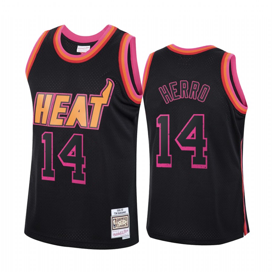 Miami Heat Tyler Herro Black Rings Collection HWC Jersey #14
