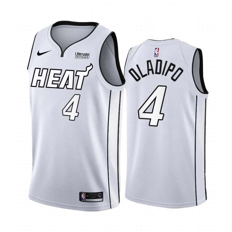 Miami Heat Victor Oladipo White Hot Playoffs #4 Jersey