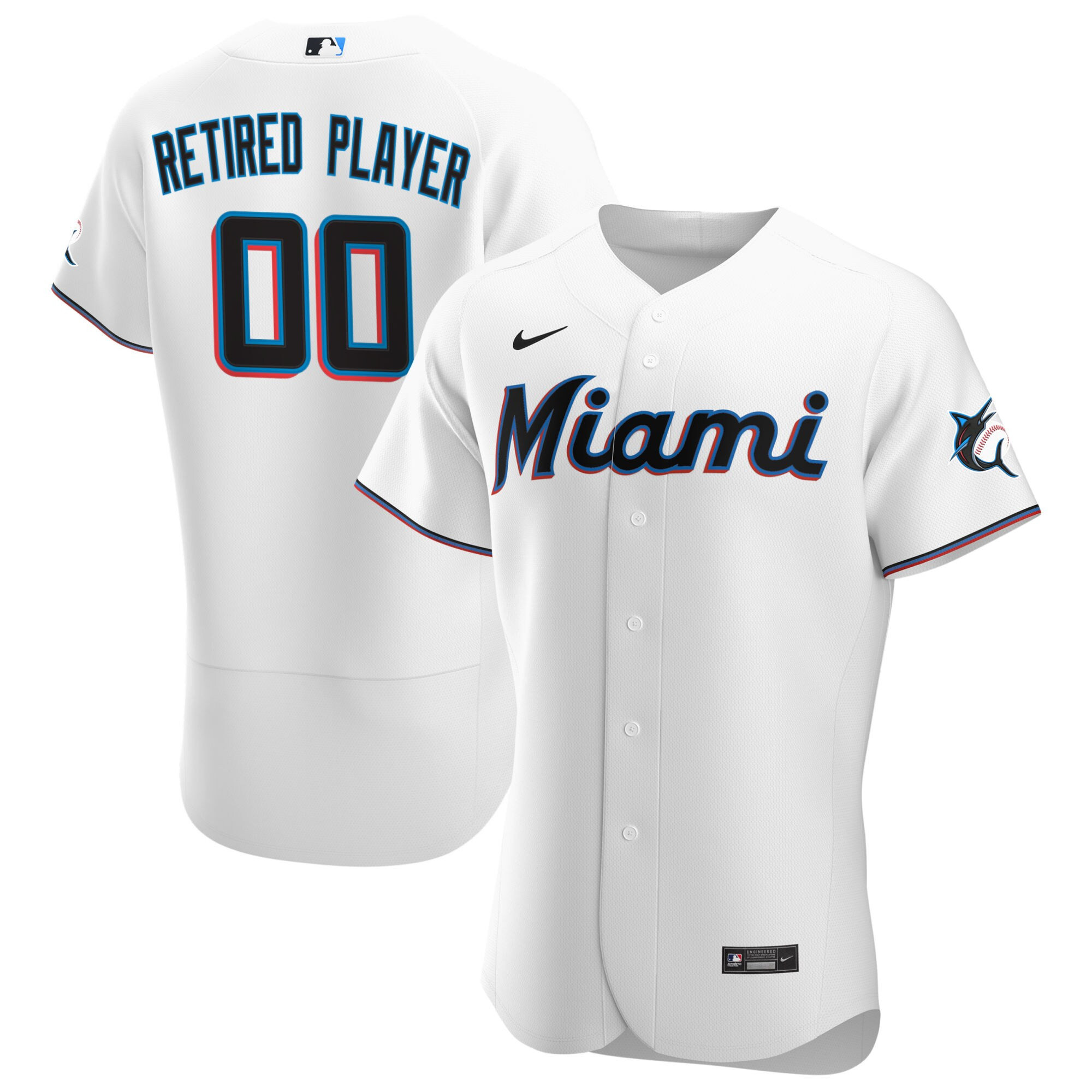 Miami Marlins Home Pick-a-player Retired Roster Authentic Jersey - White Custom Jerseys 