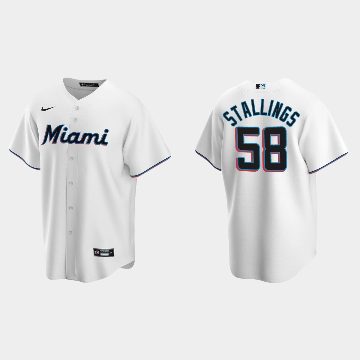 Miami Marlins Jacob Stallings Jersey - White