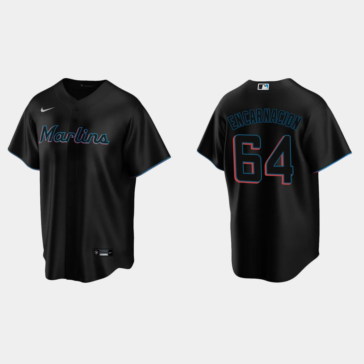 Miami Marlins Jerar Encarnacion Alternate Jersey - Black