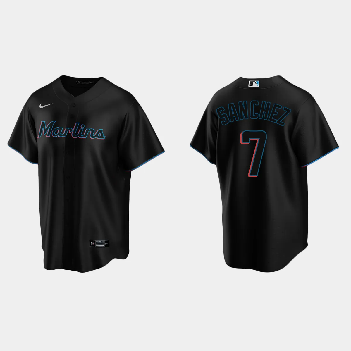 Miami Marlins Jesus Sanchez Alternate Jersey - Black