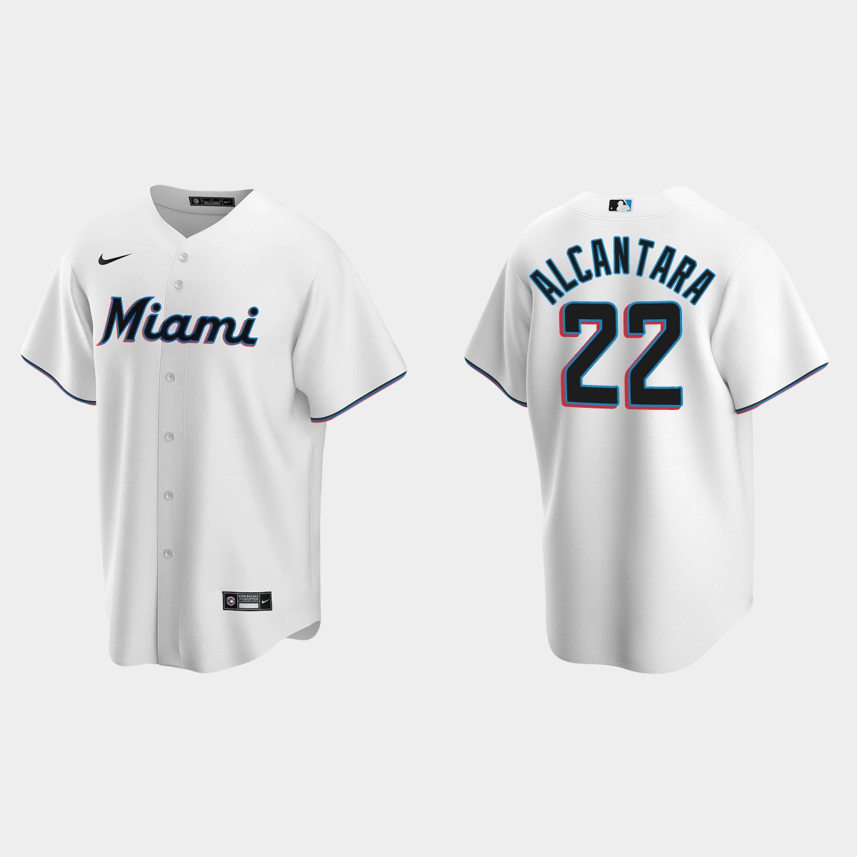Miami Marlins Sandy Alcantara Home Jersey - White