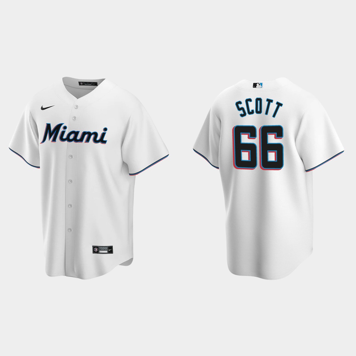 Miami Marlins Tanner Scott Jersey - White