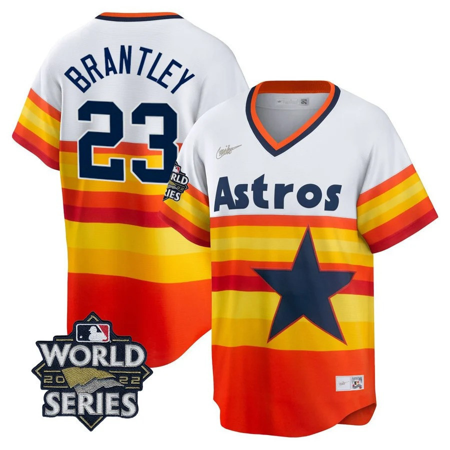 Michael Brantley Houston Astros World Series White Home Cooperstown Collection Player Jersey